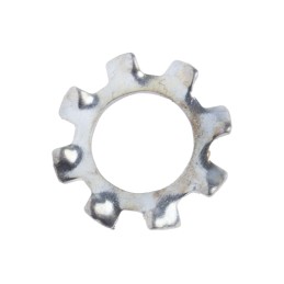 1 Bag of 250 - Bright Zinc Plated Steel External Tooth Lock Washer, M4