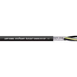 1 Reel of 50 M - Lapp ÖLFLEX CHAIN 819 CP Control Cable, 18 Cores, 0.5 mm², CY, Screened, 50m, Black PUR Sheath