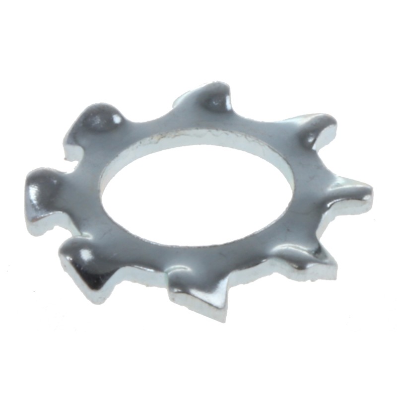 1 Bag of 250 - Bright Zinc Plated Steel External Tooth Lock Washer, M5