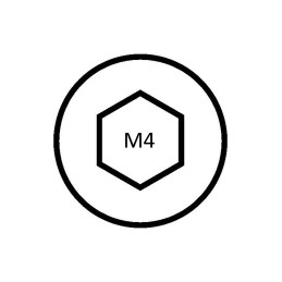 1 Bag of 250 - RS PRO, Bright Zinc Plated Steel Hex Nut, DIN 934, M4