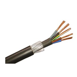 1 Reel of 50 M - RS PRO 5 Core Power Cable, 2.5 mm², 50m Armoured, Black PVC Sheath, 600/1000 V
