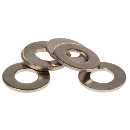 1 Bag of 250 - Nickel Plated Brass Plain Washers, M3, DIN 125A