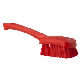 1 pcs - Vikan Hard Bristle Red Scrubbing Brush, 36mm bristle length, Polyester bristle material