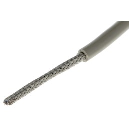 1 Reel of 50 M - Alpha Wire Multicore Data Cable, 0.35 mm², 2 Cores, 22 AWG, Screened, 50m, Grey Sheath