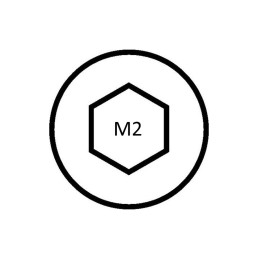 1 Bag of 250 - RS PRO Stainless Steel, Hex Nut, M2