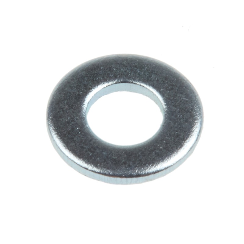 1 Bag of 250 - Bright Zinc Plated Steel Plain Washers, M4, DIN 125A