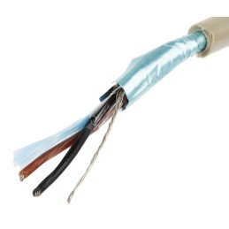 1 Reel of 50 M - Alpha Wire Multicore Data Cable, 0.56 mm², 2 Cores, 20 AWG, Screened, 50m, Grey Sheath