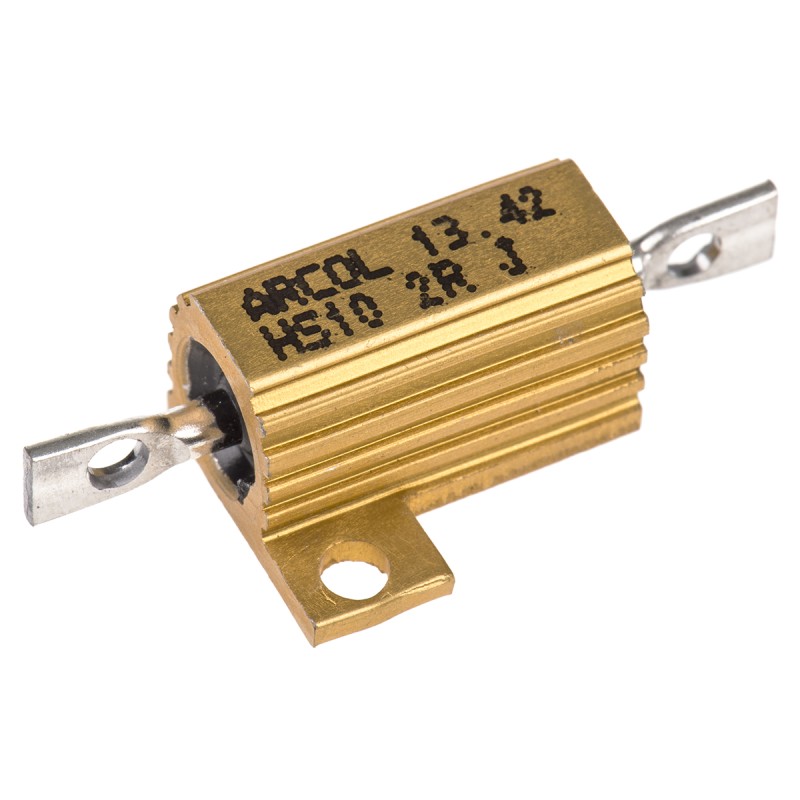 1 pcs - Arcol, 2Ω 10W Wire Wound Chassis Mount Resistor HS10 2R J ±5%