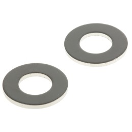 1 Bag of 250 - Nickel Plated Brass Plain Washers, 0BA