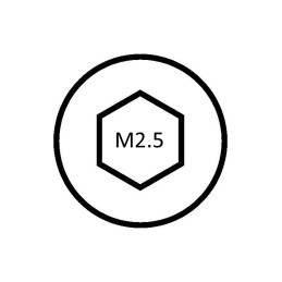 1 Bag of 250 - RS PRO Steel, Hex Nut, M2.5