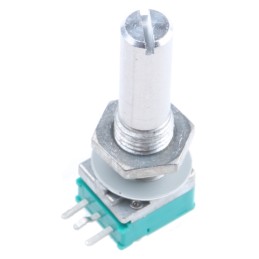 1 pcs - Alps Alpine 100kΩ Rotary Carbon Film Potentiometer, Panel Mount (Through Hole), RK0971110700