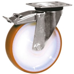 1 pcs - LAG Braked Swivel Castor Wheel, 120kg Capacity, 100mm Wheel