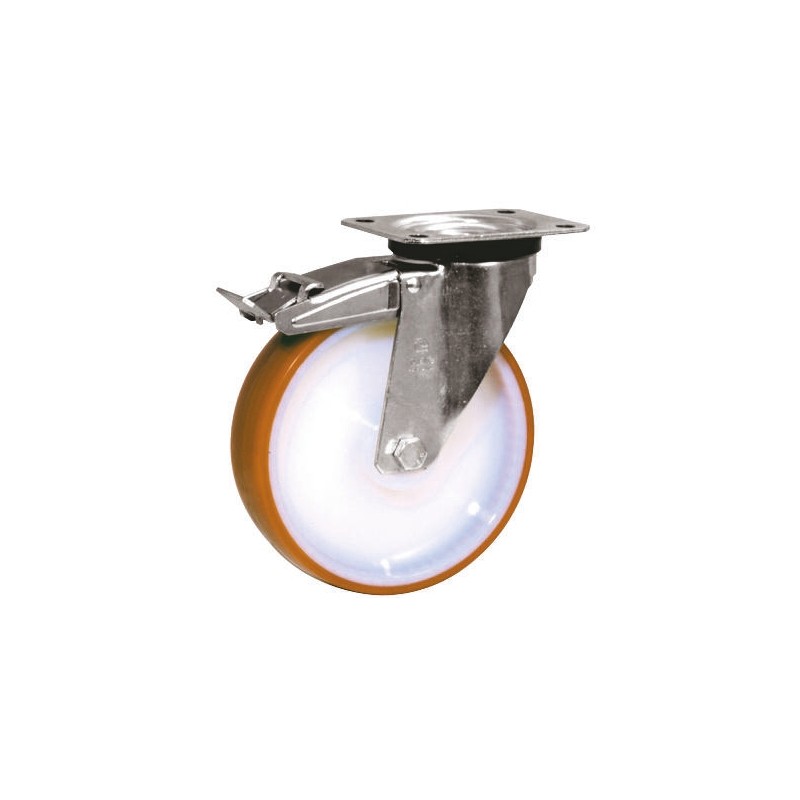 1 pcs - LAG Braked Swivel Castor Wheel, 120kg Capacity, 100mm Wheel