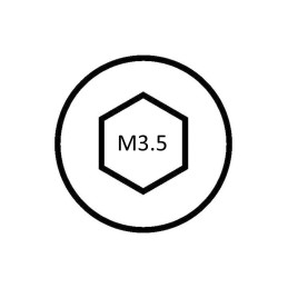 1 Bag of 250 - RS PRO, Nickel Plated Brass Hex Nut, DIN 934, M3.5