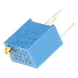 1 pcs - 500Ω, Through Hole Trimmer Potentiometer 0.25W Top Adjust Bourns, 3266
