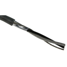 1 Reel of 76 M - Belden Screened 2 Core Line Level, Low Voltage Signal Cable, 0.51 mm² CSA, 5.18mm od, 76m, Chrome