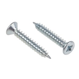 1 Bag of 250 - RS PRO Pozidriv Countersunk Steel Wood Screw Bright Zinc Plated, No. 4 Thread, 3/4in Length