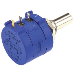 1 pcs - Bourns 50kΩ Rotary Potentiometer 10-Turns 1-Gang Panel Mount, 3590S-2-503L