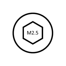 1 Bag of 250 - RS PRO Stainless Steel, Hex Nut, M2.5