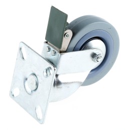 1 pcs - Guitel Hervieu Braked Swivel Castor Wheel, 60kg Capacity, 75mm Wheel