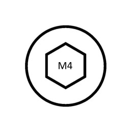 1 Bag of 250 - RS PRO Stainless Steel, Hex Nut, M4