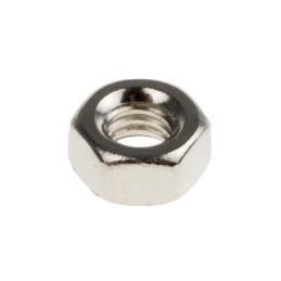1 Bag of 250 - RS PRO, Nickel Plated Brass Lock Nut, BS 57, 6BA