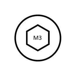 1 Bag of 250 - RS PRO, Nickel Plated Brass Hex Nut, DIN 934, M3