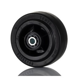 1 pcs - Tente Black Rubber Non-Marking Trolley Wheel, 70kg