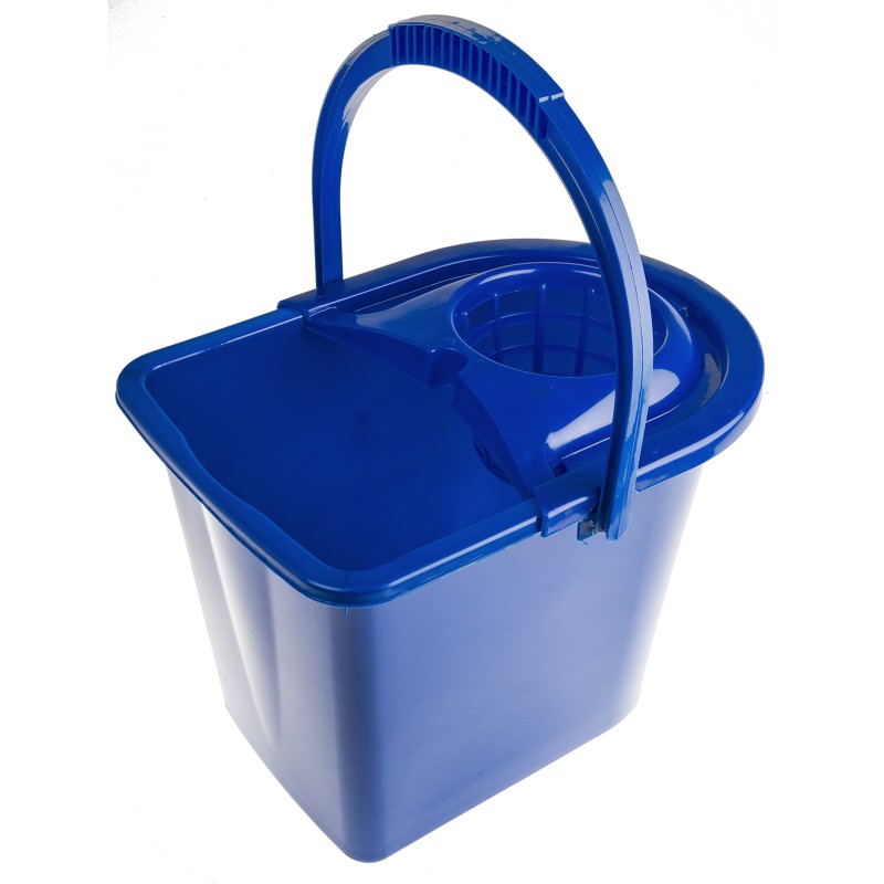 1 pcs - 12L Plastic Blue Mop Bucket With Handle