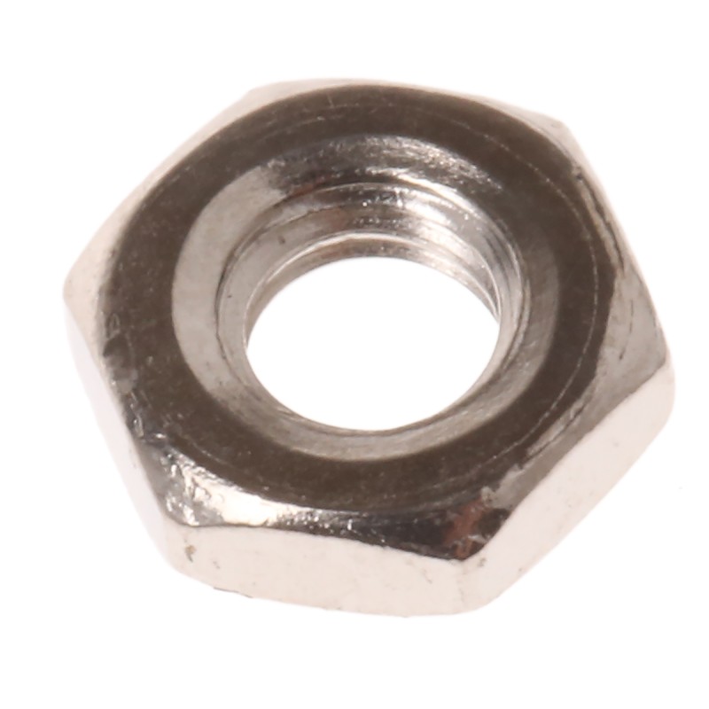 1 Bag of 250 - RS PRO, Nickel Plated Brass Hex Nut, DIN 439B, M3