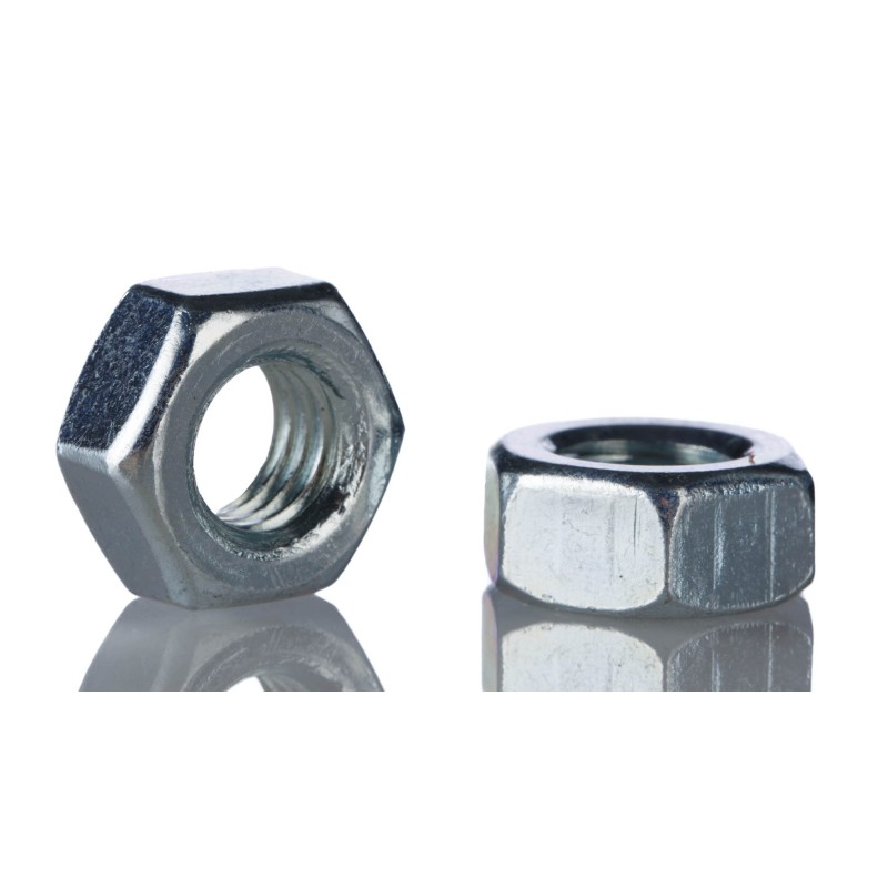 1 Bag of 250 - RS PRO, Bright Zinc Plated Steel Hex Nut, DIN 934, M5