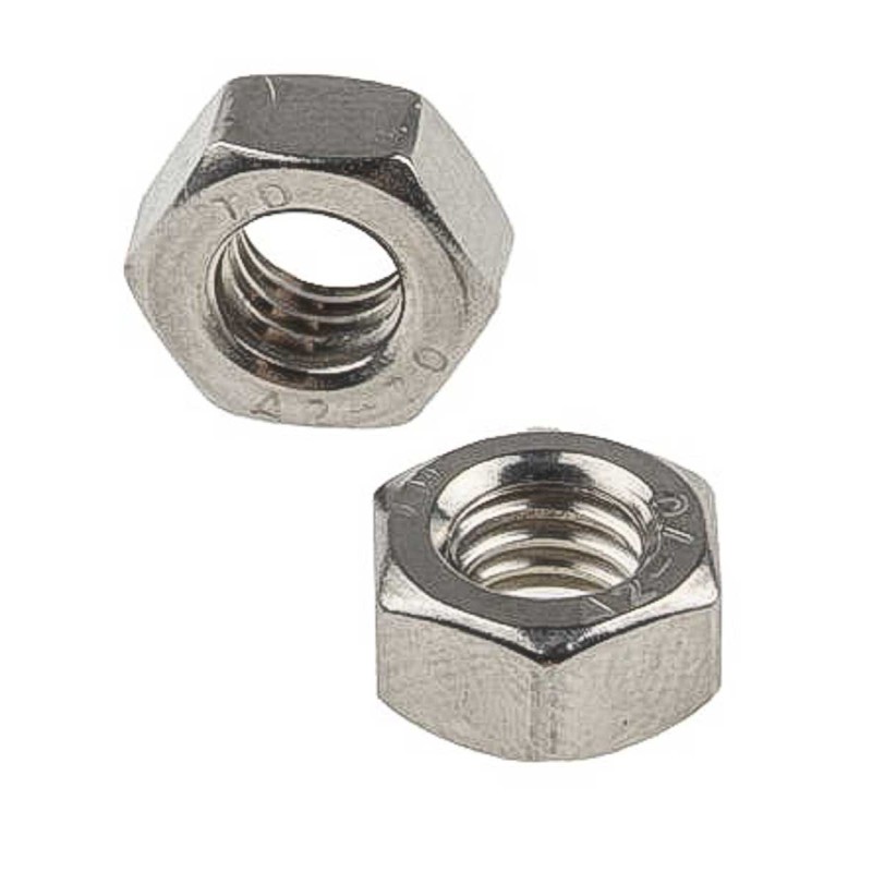 1 Bag of 250 - RS PRO Stainless Steel Hex Nut, DIN 934, M1.4