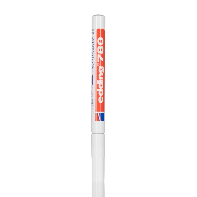1 pcs - Edding White 0.8mm Extra Fine Tip Paint Marker Pen for use with Glass, Metal, Plastic, Wood