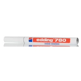 1 pcs - Edding White 0.8mm Extra Fine Tip Paint Marker Pen for use with Glass, Metal, Plastic, Wood