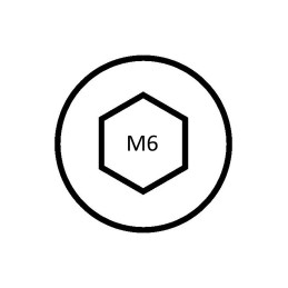 1 Bag of 250 - RS PRO, Bright Zinc Plated Steel Hex Nut, DIN 934, M6