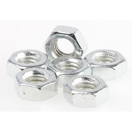 1 Bag of 250 - RS PRO, Bright Zinc Plated Steel Hex Nut, DIN 934, M3.5