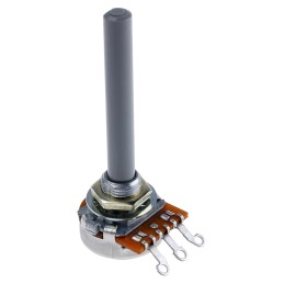 1 pcs - TE Connectivity 2.2kΩ Rotary Potentiometer 1-Gang Panel Mount, 23ESB222MMF50NF