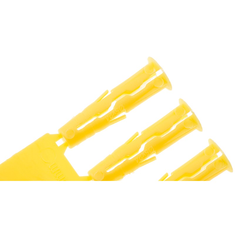 1 Bag of 288 - RawlPlug Yellow Plastic Wall Plug, 24mm Length, 5mm Fixing Hole Diameter