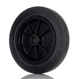 1 pcs - Tente Black Rubber Ageing Resistant Trolley Wheel, 250kg