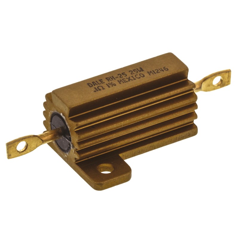 1 pcs - Vishay, 100mΩ 25W Wire Wound Chassis Mount Resistor RH025R1000FE02 ±1%