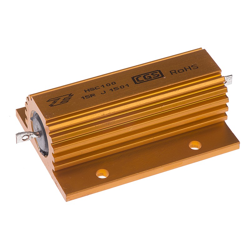 1 pcs - TE Connectivity, 15Ω 100W Wire Wound Chassis Mount Resistor HSC10015RJ ±5%