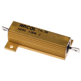 1 pcs - Arcol, 120Ω 50W Wire Wound Chassis Mount Resistor HS50 120R J ±5%