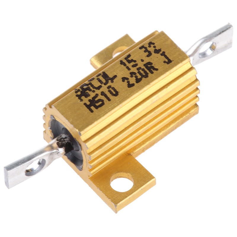 1 pcs - Arcol, 220Ω 10W Wire Wound Chassis Mount Resistor HS10 220R J ±5%