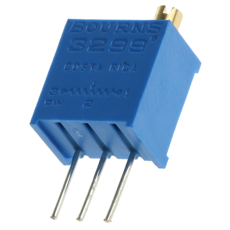 1 pcs - 5kΩ, Through Hole Trimmer Potentiometer 0.5W Top Adjust Bourns, 3299