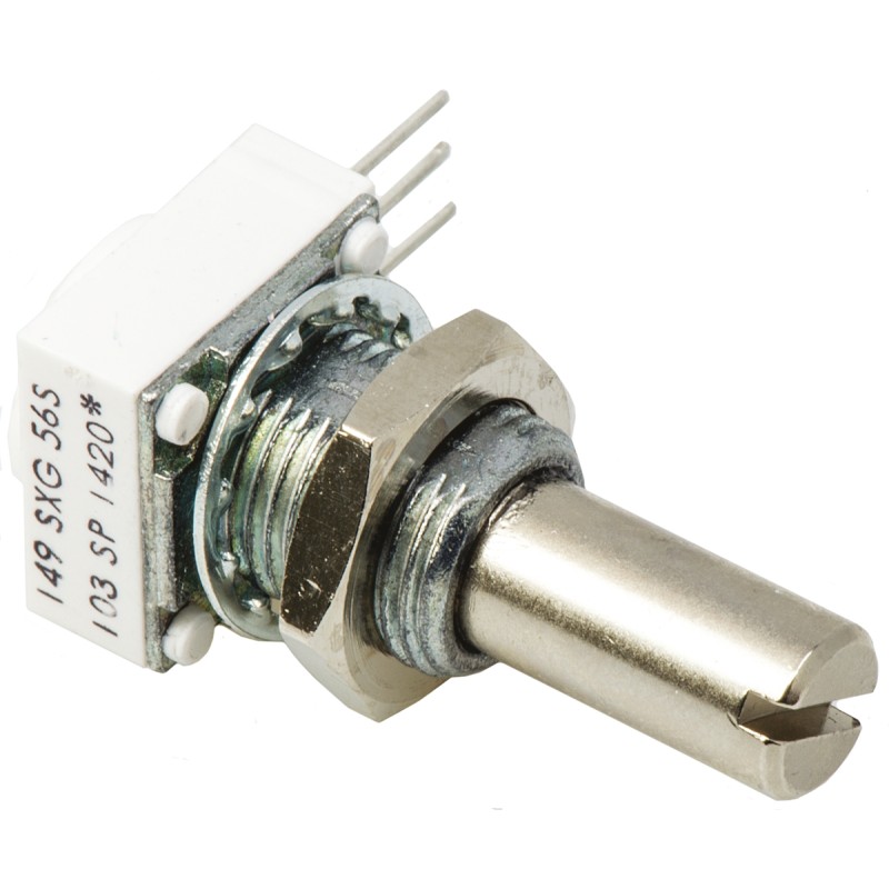 1 pcs - Vishay 10kΩ Rotary Potentiometer 1-Gang, Panel Mount (Through Hole), 14910F0GJSX10103KA