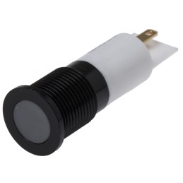 1 pcs - RS PRO White Panel Mount Indicator, 220V ac, 14mm Mounting Hole Size, Solder Tab Termination, IP67