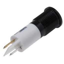 1 pcs - RS PRO White Panel Mount Indicator, 220V ac, 14mm Mounting Hole Size, Solder Tab Termination, IP67