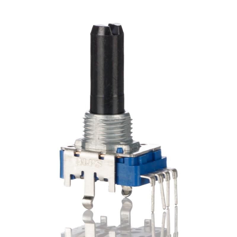 1 pcs - Alps Alpine 100kΩ Rotary Carbon Film Potentiometer, Panel Mount (Through Hole), RK11K1140A72