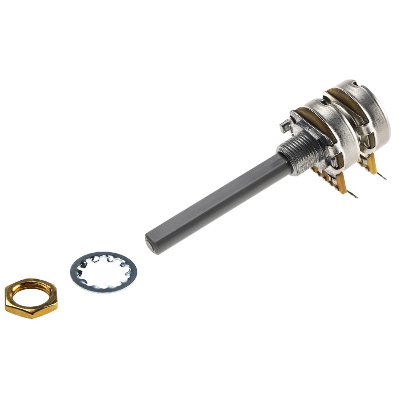 1 pcs - TE Connectivity 10kΩ Rotary Potentiometer 2-Gang Panel Mount, 27ESB103MMF50N