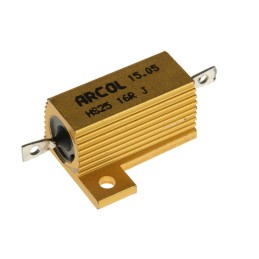 1 pcs - Arcol, 16Ω 25W Wire Wound Chassis Mount Resistor HS25 16R J ±5%